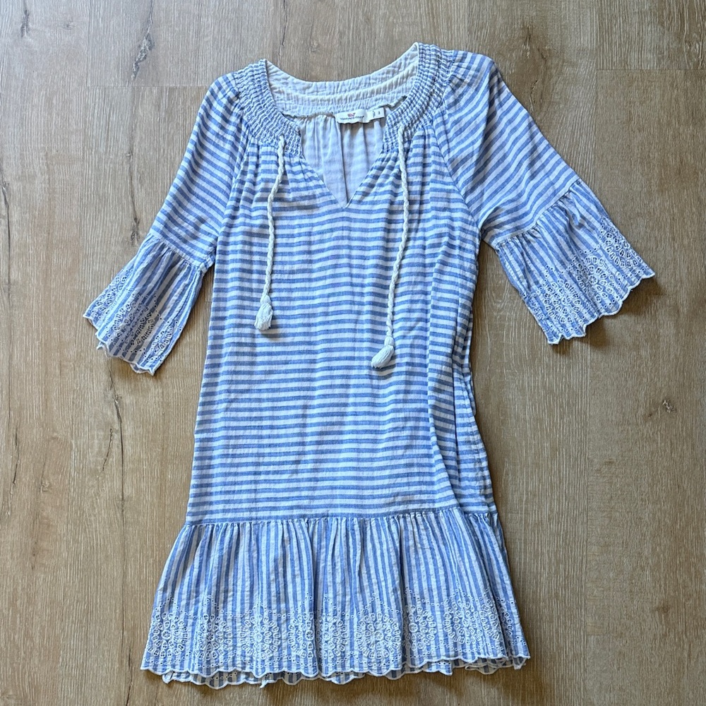 Vineyard Vines Blue and White Striped Dress